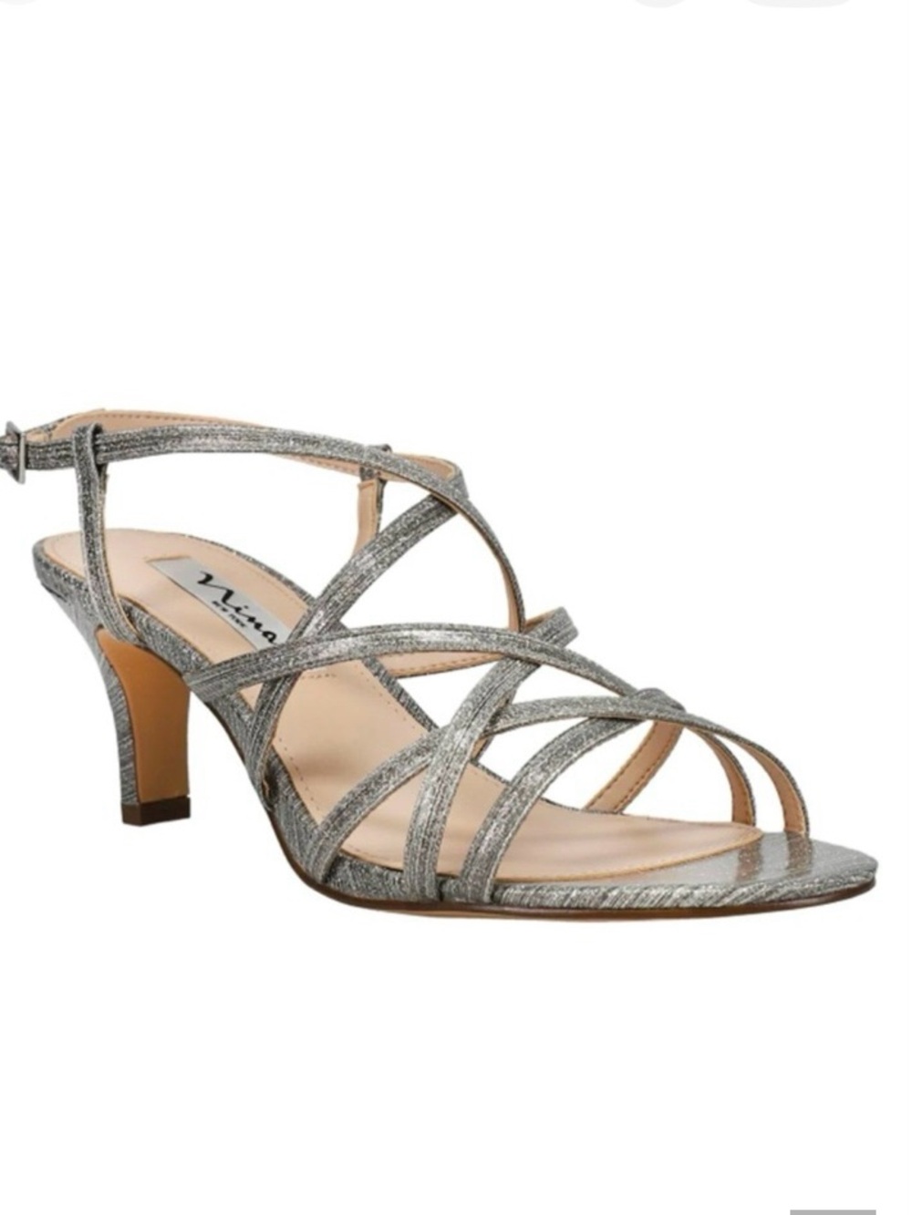 Nina Neptune Metallic Evening Sandals